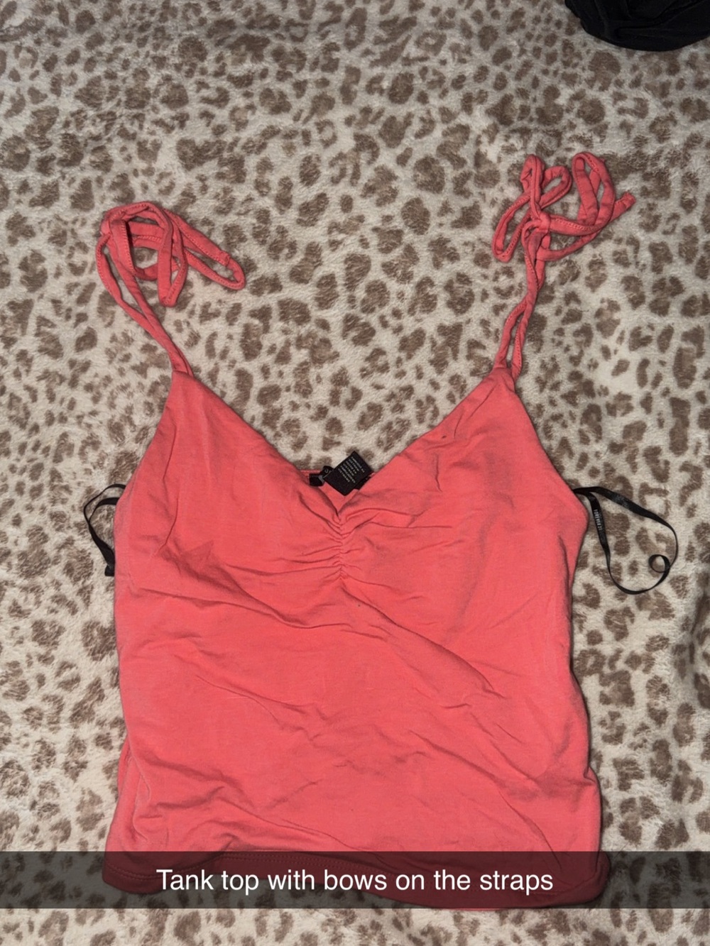Forever 21 Coral Tie-Strap Tank Top